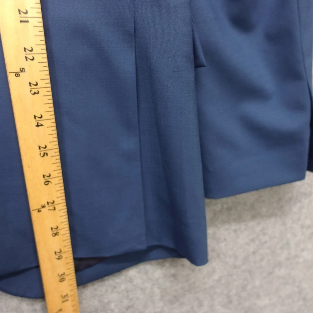 J CREW Thompson Sport Coat Men 36R Blue Office Prep Wool Stretch Jacket Tailored